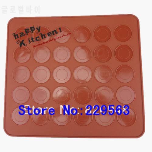 1 pc silicone 26 x 29 cm 30 holes Circular Macaron DIY Dessert non-slip Surface Baking Mat 135g