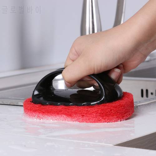 Sponge Cleaning Brush Strong Decontamination Brush for Bathroom Toilet Tiles Pot Wall Cleaning Brush Tools 2 Colors