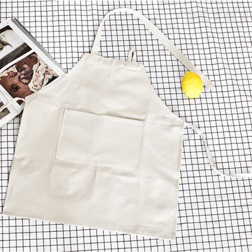 White Black Kids Long Canvas Apron School Painting Craft Gardening Drawing Clothes Children Home BBQ Baking Cooking Play Ware B4