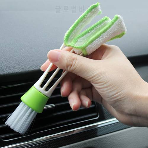 1PC Car Cleaning Brush Double Ended Car Air Conditioner Vent Slit Cleaner Brush Dusting Blind Keyboard Cleaning Brushes Cleaner