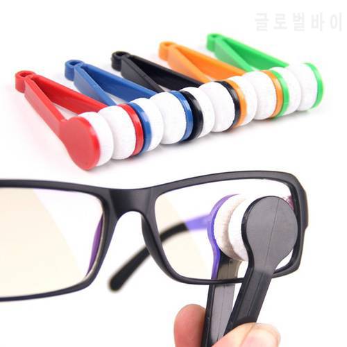 5 Pcs New Cheap Handle Eyeglass Sun Glasses Microfiber Spectacles Mini Wipe Cleaning Cloth Eyeglass Brush Supplies