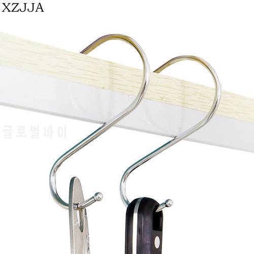 XZJJA 3PC Big Medium Small Metal S Shaped Hooks Bathroom Kitchen Hanging Hanger Clasp Rack Sundries Organizer Storage Holders