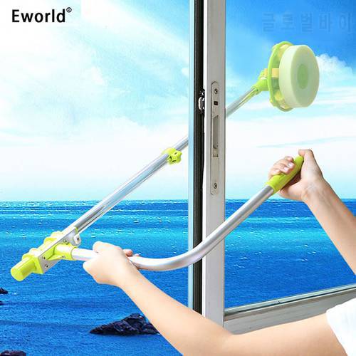 Eworld Hot Useful Telescopic High-rise Window Cleaning Glass Cleaner Brush For Washing Window Dust Brush Clean The Windows Hobot
