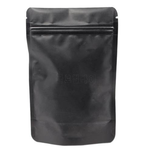 30Pcs/Lot Stand Up Matte Black White Pure Mylar Foil Bag Zipper Seal Reclosable Food Coffee Tea Storage Packaging Pouch