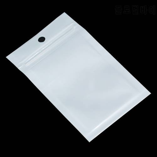 9x12cm White/ Clear Self Seal Resealable Zipper Plastic Retail Packaging Poly Bag Zip Lock Bag Retail Storage With Hang Hole