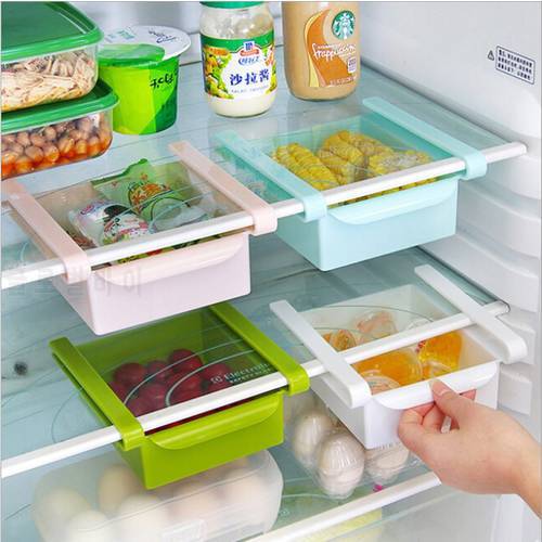 Pull type refrigerator storage box storage box kitchen tic classification rack with multiple storage rack