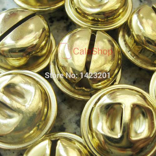 50 pcs / Lot 20mm Huge Gold Jingle Bell Pet Bell Charms craft sewing Free Shipping A82