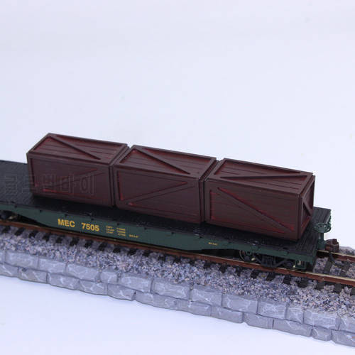 GY54087 6pcs Model Train Railway Rectangular intermodal Container 1:87 Scale HO