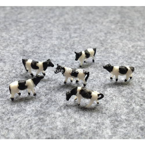AN15001 60pcs 1:150 Well Painted Farm Animals Cows N Scale Model Railway Layout