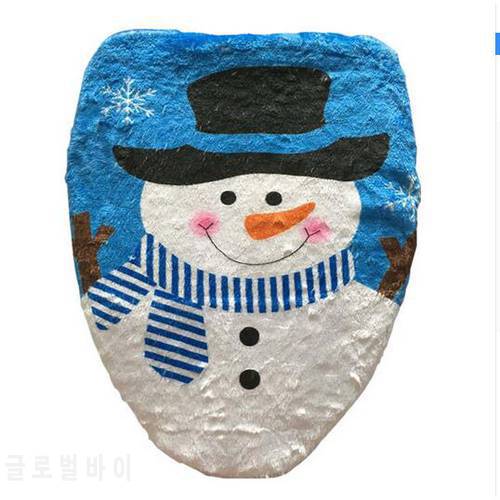 6 Style Choice 1 Pcs Snowman Toilet Seat Cover Toilet lid New Year Xmas Christmas Decoration