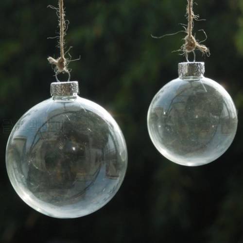 Diamter=20cm Big Size Transparent Glass Ball Home DecorationTransparent Globe Pendant Christmas Day Ornaments