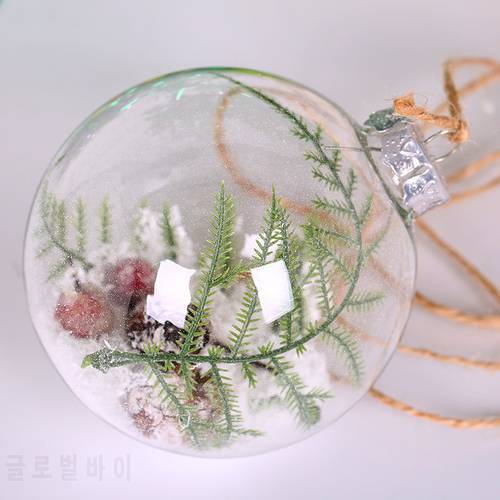 30pcs/pack Diameter=6cm Mini Size Transparent Glass Globe Christmas Day Home Decoration Wedding Prop Hanging Pendant
