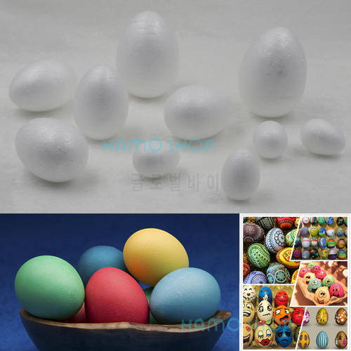 XMAS Polystyrene Styrofoam Foam Solid Egg Handmade DIY Craft Party Festivals Celebrations Decorations Event Accessory Supplies