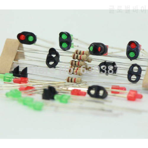 JTD12 10 sets Target Faces With LEDs for Railway signal N or Z Scale 2 Aspects