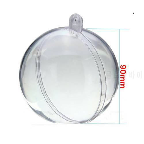Hot 2015 9cm 10pcs transparent clear christmas decoration tree balls window decorating ball Xmas tree toys gifts hanging gift