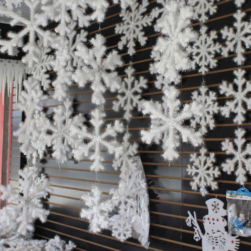 30Pcs/lot New Year Gift classic White Snowflake Christmas Ornaments Holiday Lovely Festival Party Home Decor Decoracion KC1231