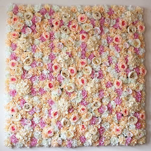 40X60cm Artificial Rose Flower Wall Panels Silk Hydrangea Flower Wall BackMat Roll Up Frame Art Party Wedding Decoration