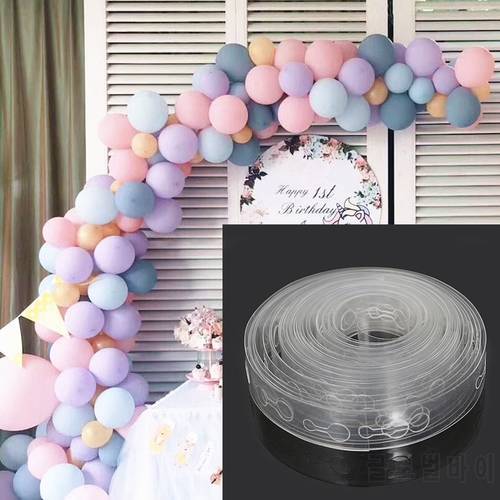 DIY Latex Balloons Modeling Tool Plastic Balloon Chain 5M Balloon Tie Knob Tool Birthday Party Wedding Decoration Supplies