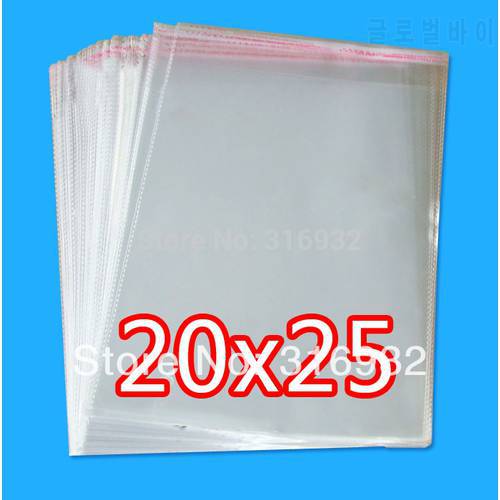 Width 20cm Large Plastic Transparent Bags Clear Self Adhesive Sealing Bag Small Bags For Clothes Jewelry Candy Packing