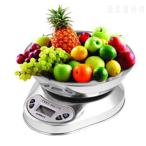 Quality Stainless Steel Kitchen Scales Precision Electronic Scale Silver Baking Household Cooking Tools 5KG * 1g Bestsellers