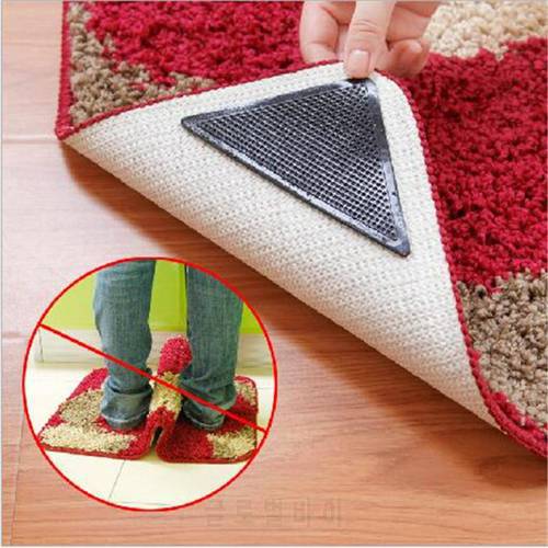 Non Slip Rug Carpet Bathroom Mat Grippers Anti Skid Corners Pad Car Reusable Washable Silicone Grip For Home Living Room