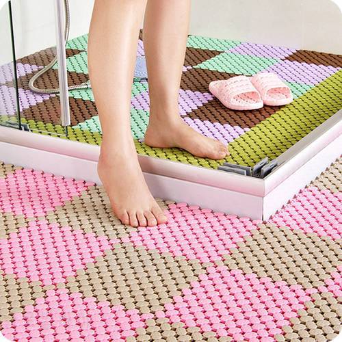 8pcs Removable DIY Splice bath mat anti slip Massage shower Carpet for Stitching Puzzle Pad bathroom accessories