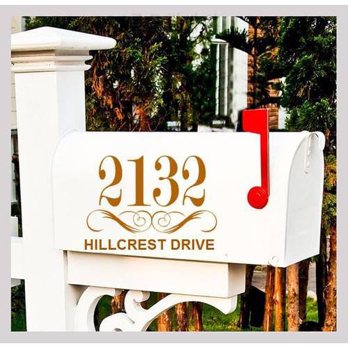 Popular And Beautiful Customized Address Silhouette Decal Wallpaper For Mailbox Removable Adhesives Murals Vinyl Stickers S-782