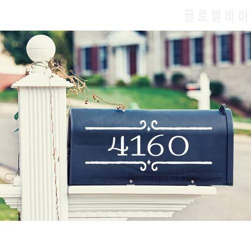 High Quality Customized Your Number Address Mailbox Silhouette Decals Wallpaper Removable Adhesives Murals Vinyl Stickers S-791