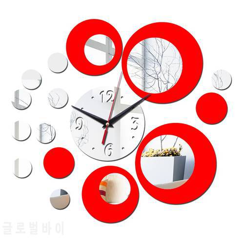 2020 new fashion mirror diy wall clock clocks watch quartz living modern acrylic decoration stickers sticker
