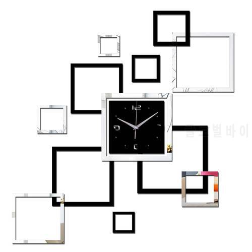 new hot top fashion 2020 wall clocks modern mirror 3d diy acrylic contemporary design stickers living room