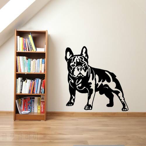 Cutom Color FRENCH BULLDOG DOG vinyl wall art sticker decal living Room Sticker Muraux Animal Wallpaper Home Decor Mural D430
