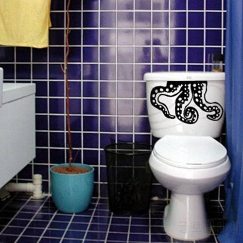 Vinyl Octopus tentacles Wall Sticker for toilet tank cool decor ,Cool Bathroom Toilet art decal Octopus tentacles