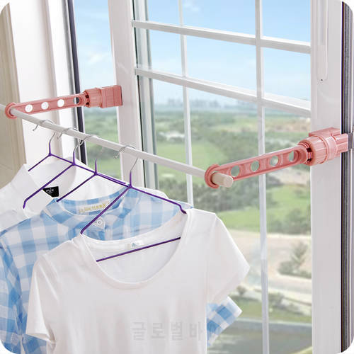 Indoor Plastic Storage Rack Windowsillxia Clothes Hanger Multifunctional Balcony Drying Racks