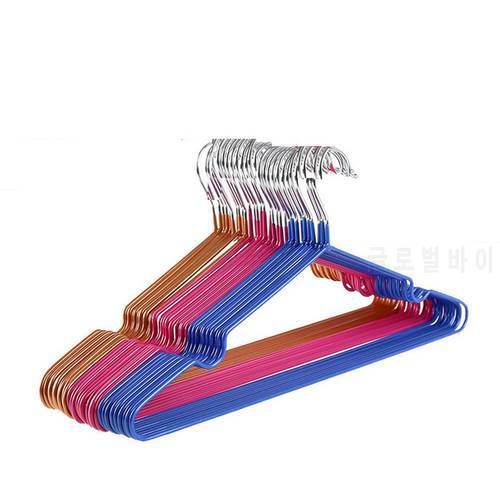 10pcs/lot 40cm Anti-skid drying and drying plastic hangers for clothes rack stainless steel hanger adult clothing rack