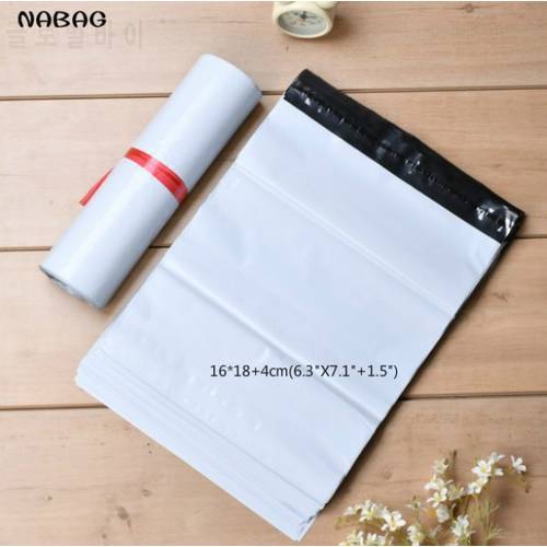 15Pcs White Self-seal Adhesive Courier bags Storage Bag Plastic Poly Envelope Mailer Postal Shipping Mailing Bag 16*18+4cm