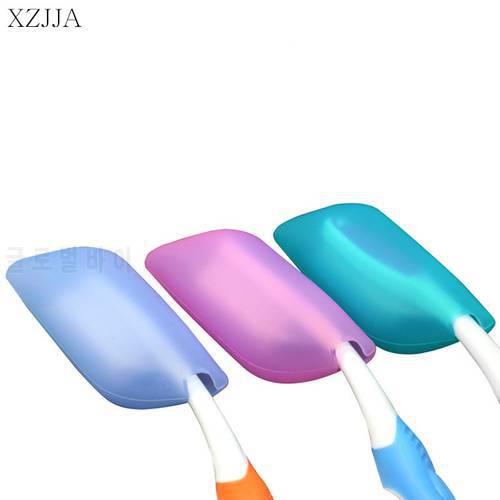 XZJJA 6PC Silicone Toothbrush Head Storage Boxes Holder Travel Portable Tooth Brush Head Cap Cover Health Brush Protector Case