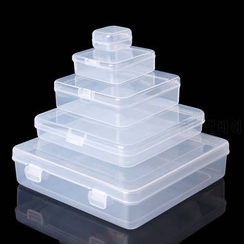 Square Transparent Plastic Jewelry Storage Boxes Beads Ring Box earrings Case necklace Organizer Make-up Table Box