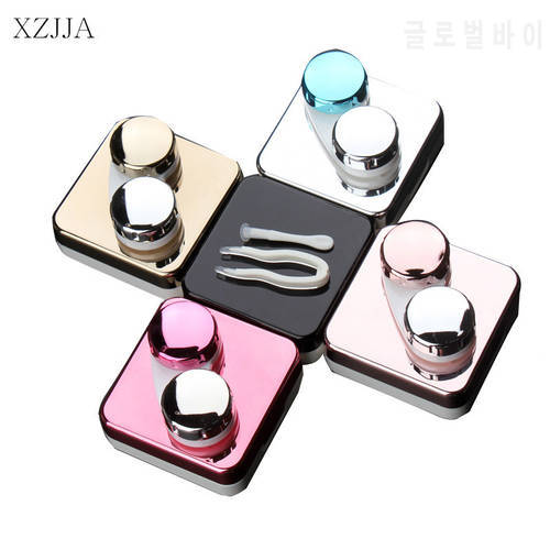 XZJJA Fashion Women Contact Lenses Storage Box Cute Contact lens Case Box Eyes Care Kit Holder Travel Washer Cleaner Container