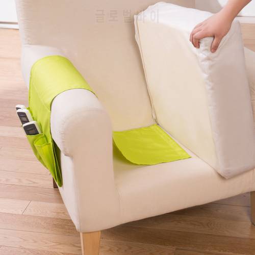 Sofa Arm Hanging Storage Bag For TV Remote Control Holder Organizer 4 Pockets for Cell Phones Magazine Storage Pouch