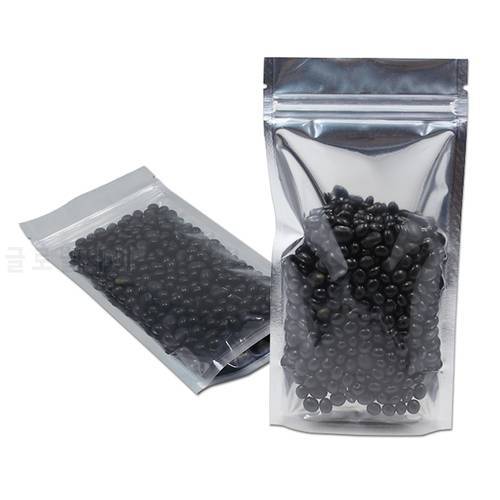 Wholesale 10*15cm 250Pcs/ Lot Clear Doypack Mylar Stand Up Aluminum Foil Zip Lock Bag Heat Seal Food Coffee Pack Storage Pouch