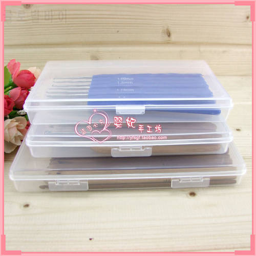 Retail 10pc/set Knitted tools plastic box hook needle tool storage transparent Container accessories storage box