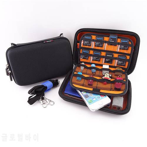 Portable Hand Carry Case Travel Storage Bag for Hard Drive Disk HDD, Game Player Consoles, Power Bank, Digital Accessories Pouch