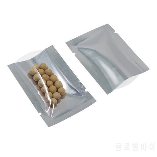 6*9cm Open Top Silver Mylar Aluminum Foil / Clear Bag Heat Seal Vacuum Food Storage Packaging Retail Plastic Packing Bag Pouch