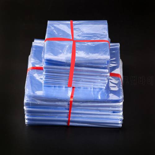 12*18cm PVC Heat Shrink Wrap Film Storage Bag Retail Heat Seal Packing Bag Clear Plastic Polybag Gift Cosmetics Packaging Pouch