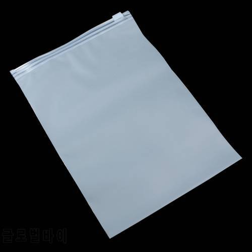 24*35cm Plastic Matte Clear Zipper Seal Travel Bag House Pouch Slide Valve Storage Bag For Cosmetic Clothing Underwear Packaging