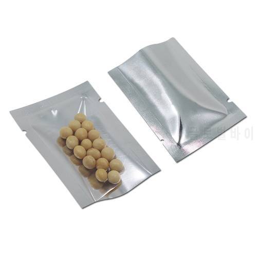 300PCS/ Lot 12x17cm Clear Open Top Aluminium Foil Mylar Plastic Vacuum Heat Seal Package Pouches Food Storage Mylar Packing Bags