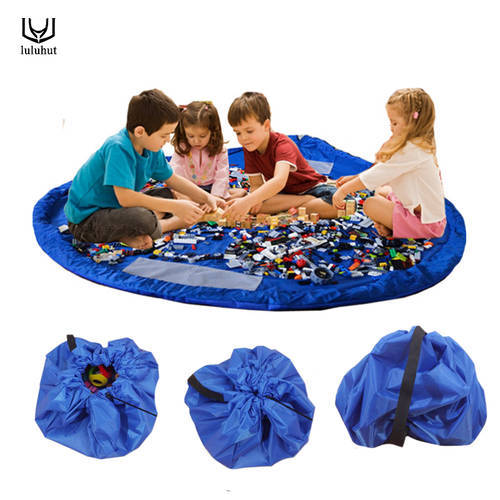 luluhut portable kids toys storage box 150cm diameter large storage bag child toys dolls organizer bag for toys picnic play mat