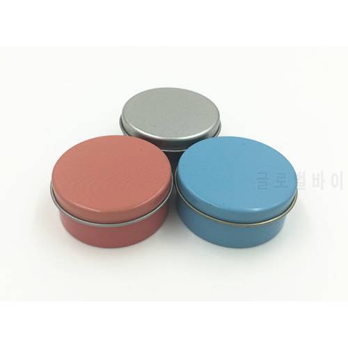 Size: dia.45x20mm small round tin box/lip balm/metal box with three colors/ for 15-25g cosmetics