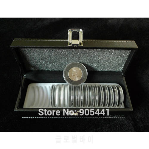 Coin Protection Holder Case Box (1*Storage Box+20*Coin circular holders Set)