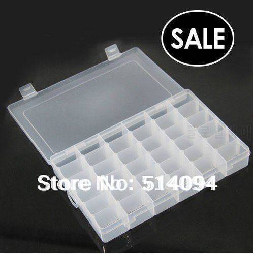 Wholesale cheaper Good quality 36 grid transparent storage box kit jewelry box jewelry box PP FREE SHIPPING